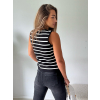 Luxusní vestička Korr pruh celo-černá