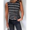 Luxusní vestička Korr pruh celo-černá
