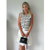 Luxusní vestička Korr pruh černo bílá