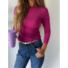 Triko s kašmírem tm. růžová