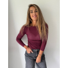 Triko s kašmírem vínová