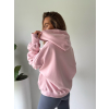 Mikina s kapucí růžová
