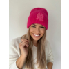 Čepice NY modrá /neon růžová