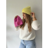 Čepice NY žlutá/ růžová
