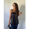 Saténové tílko černá