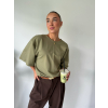 Triko oversize oliva