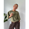 Triko oversize oliva