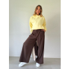 Kalhoty Teo hnědá