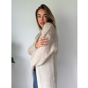 Cardigan mohér krémová