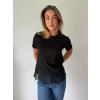 Triko s krajkou černá