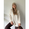 Oversize svetr Fine krémová
