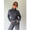 Svetr alpaka s rolákem tmavě šedá