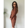 Oversize pletené šaty TISSE hnědá