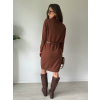 Oversize pletené šaty TISSE hnědá
