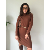 Oversize pletené šaty TISSE hnědá