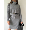 Oversize pletené šaty TISSE šedá