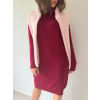 Oversize pletené šaty TISSE vínová
