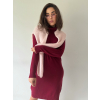 Oversize pletené šaty TISSE vínová
