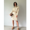 Oversize pletené šaty TISSE krémová