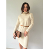 Oversize pletené šaty TISSE krémová