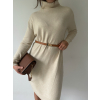 Oversize pletené šaty TISSE krémová