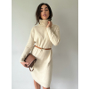Oversize pletené šaty TISSE krémová