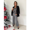 Kalhoty s flitry na kapsách šedá