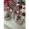Rukavice Jingle bells bílá / červená / béžová