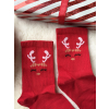 Ponožky sobík červená