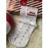 Ponožky Merry Christmas bílá