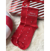 Ponožky Merry Christmas červená