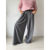 Kalhoty volné s páskem šedá