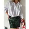 Sukně krátká s flitry zelená