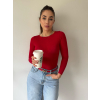 Triko s kašmírem červená