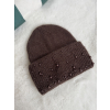 Čepice perly čokoláda