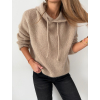 Mohérový Svetr s kapucí béžová