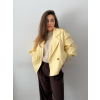 Koženková bunda žlutá