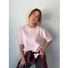 Oversize triko růžová