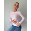 Basic triko s dlouhým rukávem růžová