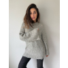 Oversize svetr s flitry šedá