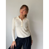 Svetřík s knoflíky krémová