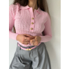 Svetřík s knoflíky růžová