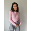 Svetřík s knoflíky růžová