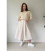 Sukně s květy krémová