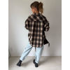 Károvaný kabátek Club čokoláda