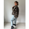 Károvaný kabátek Club čokoláda