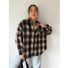 Károvaný kabátek Club čokoláda