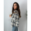 Košile/ bundička károvaná modrá
