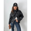 Koženková bunda Zan black