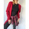 Cardigan basic červená